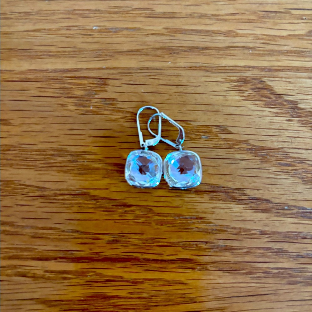 Swarovski Square Crystal Earrings